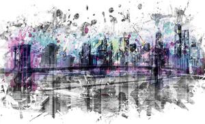 Ilustrácia Modern Art NEW YORK CITY Skyline Splashes, Melanie Viola