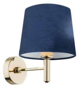 Argon 4348 - Nástenná lampa PONTE 1xE27/15W/230V modrá/mosadz