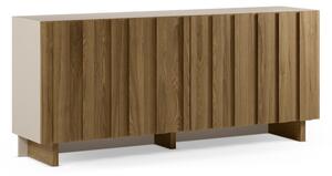 Krémovobiela/v prírodnej farbe komoda z borovicového dreva 180x78x43 cm Marlo – Marckeric