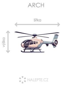 Nalepte.cz Helikoptéra textilní prelepiteľná nálepka na stenu arch 47 x 22 cm