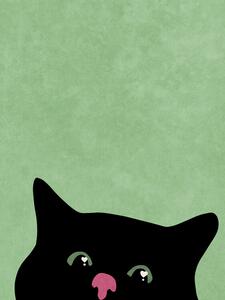 Ilustrácia Curious cat, Raissa Oltmanns