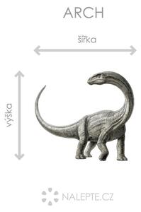 Nalepte.cz Diplodocus textilní prelepiteľná nálepka na stenu arch 20 x 18 cm