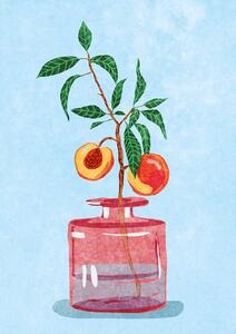 Ilustrácia Peach Tree in Vase, Raissa Oltmanns