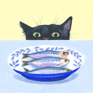Ilustrácia Gourmet Cat, Isabelle Brent