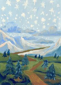 Ilustrácia Snowing stars, Eleanor Baker