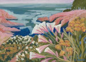 Ilustrácia Sea and flowers, Eleanor Baker