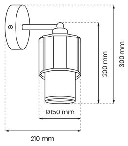 Nástenná lampa BLANCO 1xE27/60W/230V biela