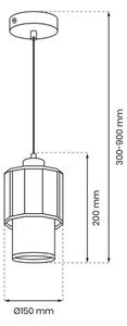 Luster na lanku BLANCO 1xE27/60W/230V biela