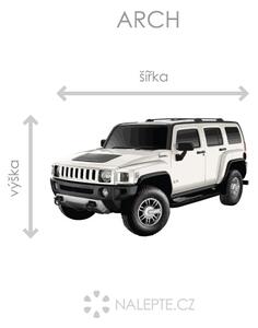 Nalepte.cz Hummer textilní prelepiteľná nálepka na stenu 47 x 28 cm