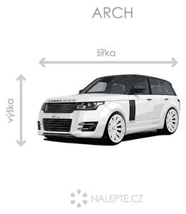 Nalepte.cz Range Rover textilní prelepiteľná nálepka na stenu 47 x 24 cm