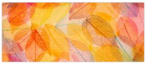 Obraz - Pozadie z jesenného lístia (120x50 cm)