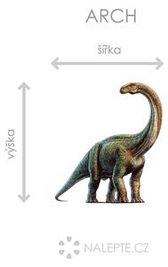 Nalepte.cz Brachiosaurus textilní prelepiteľná nálepka na stenu arch 18 x 20 cm