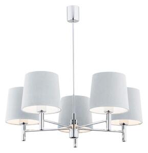 Argon 2076 - Luster na tyči BOLZANO 5xE27/15W/230V modrá