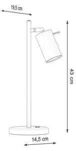 Sollux SL.1091 - Stolná lampa RING 1xGU10/10W/230V čierna