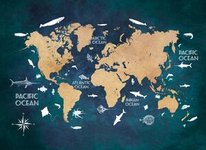Ilustrácia World map 3, Justyna Jaszke
