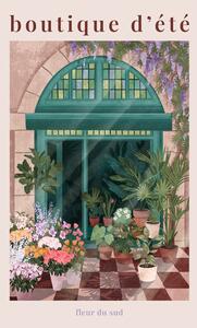 Ilustrácia French Flowershop, Goed Blauw, (26.7 x 40 cm)
