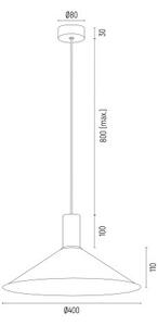 Argon 4912 - Luster na lanku MINORI 1xE27/15W/230V čierna/zlatá