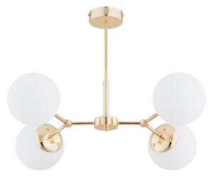 Luster na tyči FOTON 4xE14/40W/230V zlatá/biela