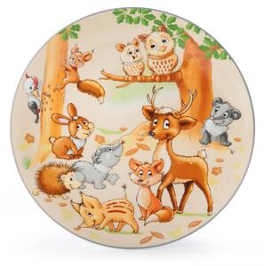 CZ Detský porcelánový tanier 21 cm plytký FOREST ANIMALS