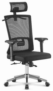Ergonomická otočná kancelárska stolička HC- 1027 Black Mesh Čierna