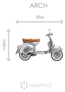 Nalepte.cz Skúter Vespa textilní prelepiteľná nálepka na stenu 47 x 32 cm