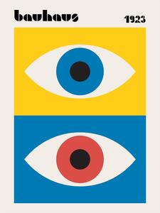 Ilustrácia Bauhaus Eyes Abstract, Retrodrome, (30 x 40 cm)