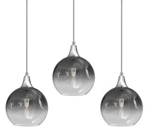 Luster na lanku MONTE 3xE27/60W/230V pr. 20 cm matný chróm