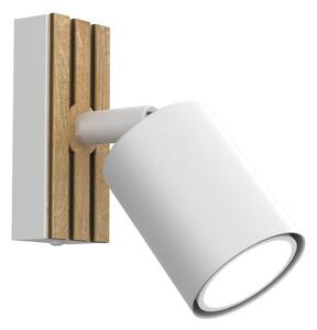 Nástenné bodové svietidlo TERRA 1xGU10/8W/230V biela/dub