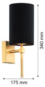 Argon 8035 - Nástenná lampa ABRUZZO 1xE14/7W/230V mosadz/čierna