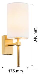 Argon 8034 - Nástenná lampa ABRUZZO 1xE14/7W/230V mosadz/biela