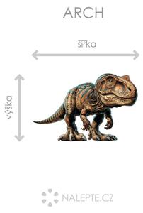 Nalepte.cz Pachycephalosaurus textilní prelepiteľná nálepka na stenu arch 25 x 16 cm