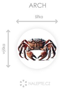 Nalepte.cz Krab textilní prelepiteľná nálepka na stenu arch 20 x 20 cm