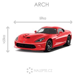 Nalepte.cz Dodge Viper textilní prelepiteľná nálepka na stenu 47 x 22 cm