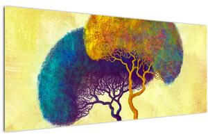 Obraz - Stromy na kopci (120x50 cm)
