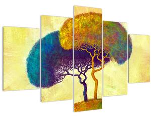 Obraz - Stromy na kopci (150x105 cm)