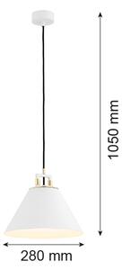 Argon 4914 - Luster na lanku ORTE 1xE27/15W/230V biela
