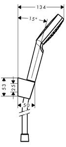 Hansgrohe Crometta - Sada so sprchovým držiakom 1jet so sprchovou hadicou 160 cm, biela/chróm 26567400