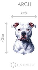 Nalepte.cz Pes Pitbull textilní prelepiteľná nálepka na stenu arch 15 x 20 cm