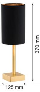 Argon 8031 - Stolná lampa ABRUZZO 1xE14/7W/230V mosadz/čierna