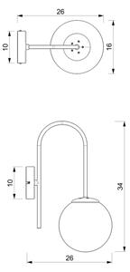 Nástenná lampa CAMBRIDGE 1xE14/60W/230V čierna