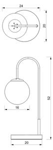 Stolná lampa CAMBRIDGE 1xE14/60W/230V čierna/mosadz