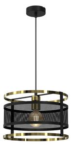 Luster na lanku RIM 1xE27/60W/230V čierna/zlatá