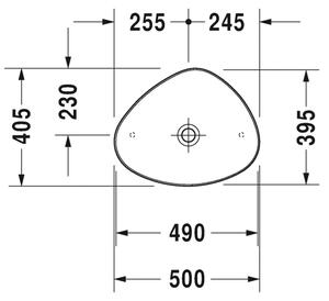 Duravit Cape Code - Umývadlová misa, 50x40,5 cm, biela 233950000