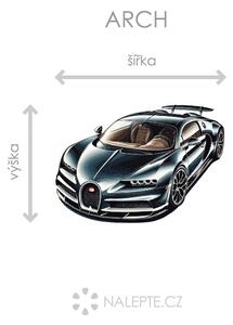 Nalepte.cz Buggati Veyron textilní prelepiteľná nálepka na stenu arch 45 x 31 cm