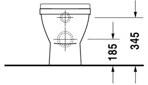 Duravit Starck 3 - Stojace WC, 6 l, 36 x 56 cm, biele 0124090000