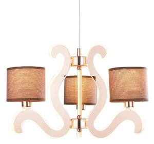 LED Luster na lanku AMBROSIA 3xE14/40W/230V + LED/18,4W medená