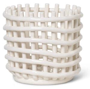 Ferm Living Organizér Ceramic Basket Small, off-white