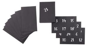 SURPRISE Tašky na adventný kalendár s číselnými štíkami - čierna