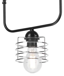 Luster na reťazi MORGAN 1xE27/60W/230V čierna/chróm