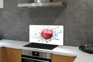 Sklenený obklad do kuchyne Červené jablko vo vode 100x50 cm